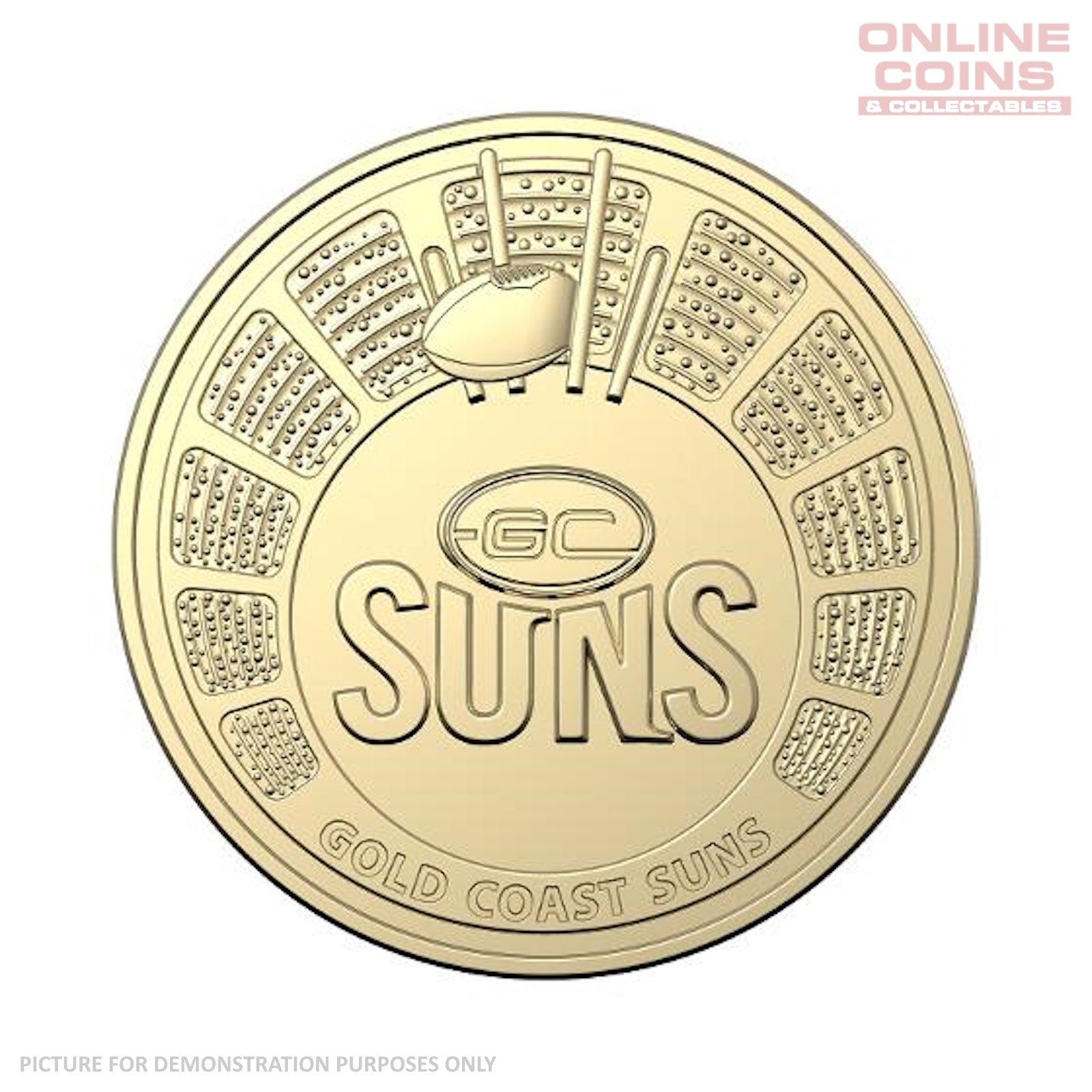 2024 AFL LOOSE $1 COIN - GOLD COAST SUNS